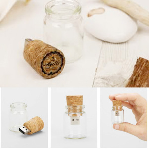 Drift Bottle USB Flash Drive, Glass Bottle USB, Transparent Bottle USB Flash Drive