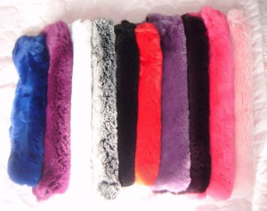 Color Dyed Rex Rabbit Fur Plate Skin for Garment